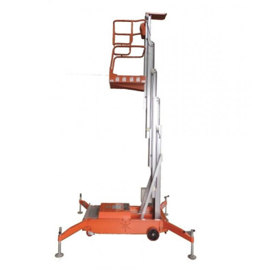 Plataforma de mastro vertical 125kg 4m com bateria GTWY4-100 DC