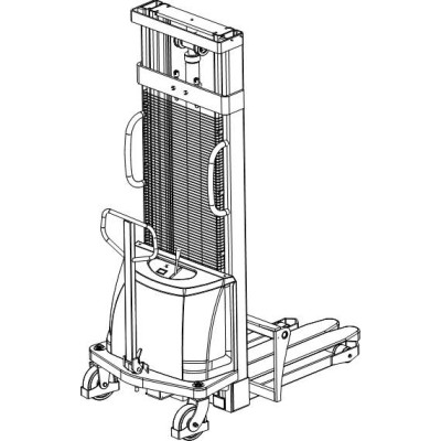 Carretilla semieléctrica 1500kg 2500mm con horquillas deslizantes